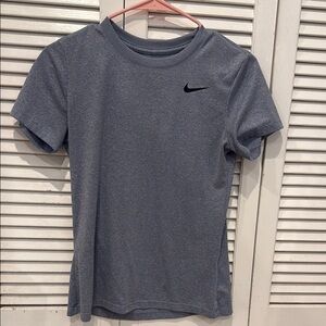 Nike Heather Gray Tee with Black Swoosh